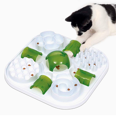 comedero puzzle para gatos