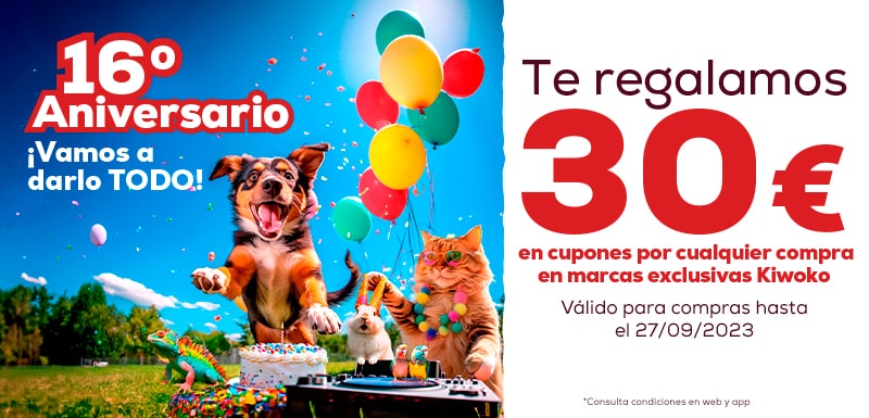 Regalo 30€ Aniversario Kiwoko