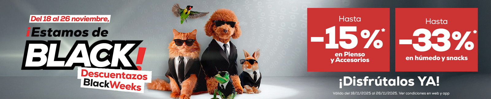 Campaña Black Weeks 2025 (hasta 26/11)