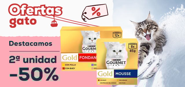 Ofertas gato🐈  | 2ª ud. -50% con selección de húmedo Gourmet