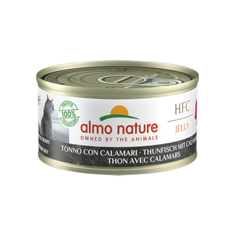 Almo Nature HFC Atún y Calamares en Gelatina lata para gatos , , large image number null