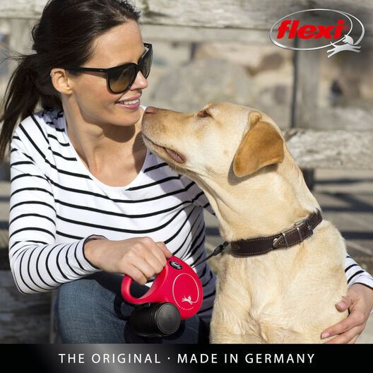 Flexi New Classic Correa de Cordón Extensible Roja para perros, , large image number null