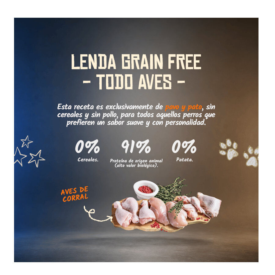 10 kg Lenda Grain Free Pavo y Pato pienso para perros, , large Imagen numero 4