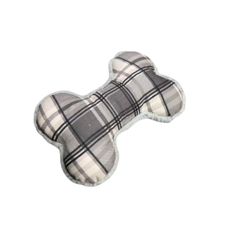 Tootoy! Tartan Bone Cuddler Grey Hueso de Peluche para perros,  Imagen numero 2 Tootoy! Tartan Bone Cuddler Grey Hueso de Peluche para perros, , large Imagen numero 2