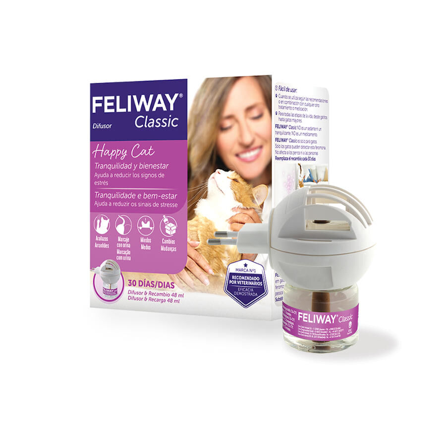 Feliway Classic Difusor y/o Recambio Tranquilizante para gatos