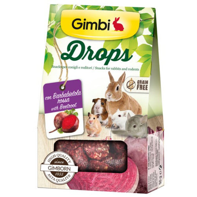 Gimbi Drops remolacha snack para roedores image number null