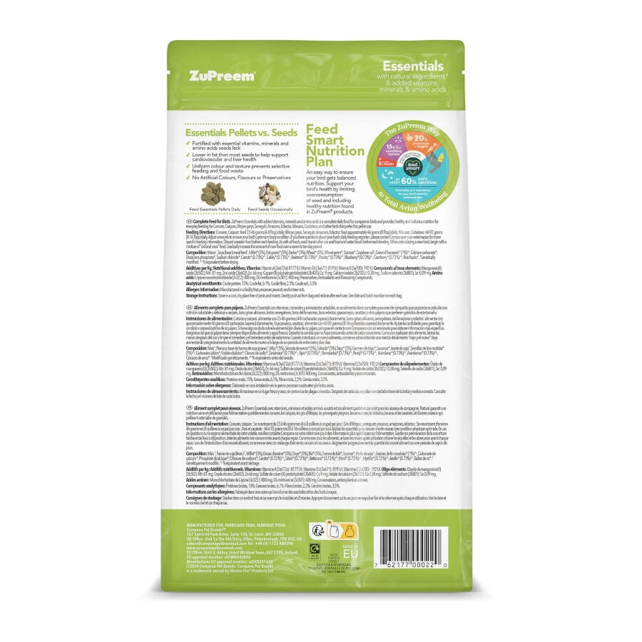 ZuPreem Essentials Medium Large &amp; Large pienso para pájaros thumbnail