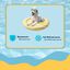 Summer Vibes Cama Redonda Refrescante Amarilla para perros, , large indicador imagen numero 3