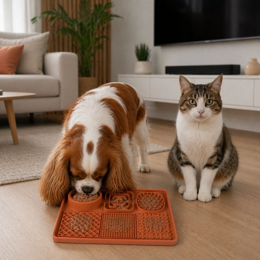 Leeby Alfombrilla de Lamer Naranja para perros y gatos, , large Imagen numero 1
