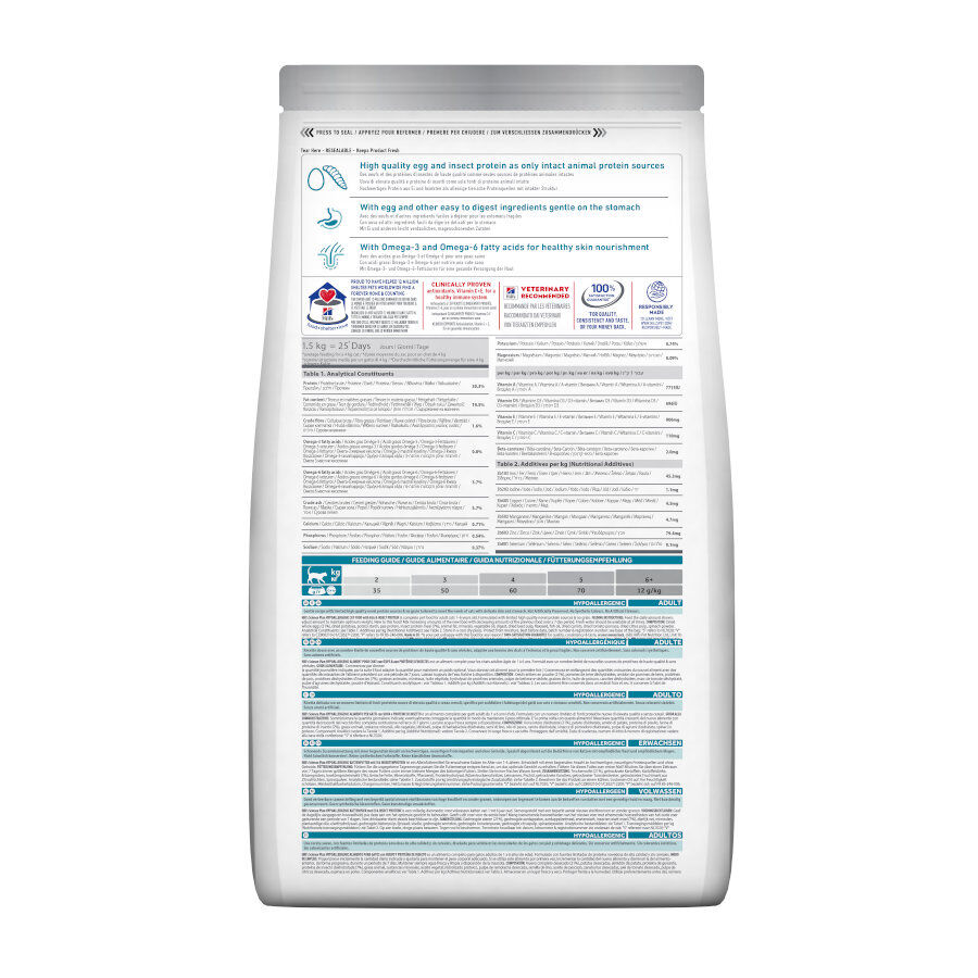 7 kg Hill's Science Plan Adult Hypoallergenic Huevo e Insecto pienso para gatos, , large Imagen numero 4