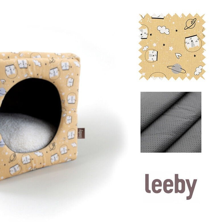 Leeby Cama Cueva Estampado Cómic Amarillo para gatos,  Imagen numero 3 Leeby Cama Cueva Estampado Cómic Amarillo para gatos, , large Imagen numero 3