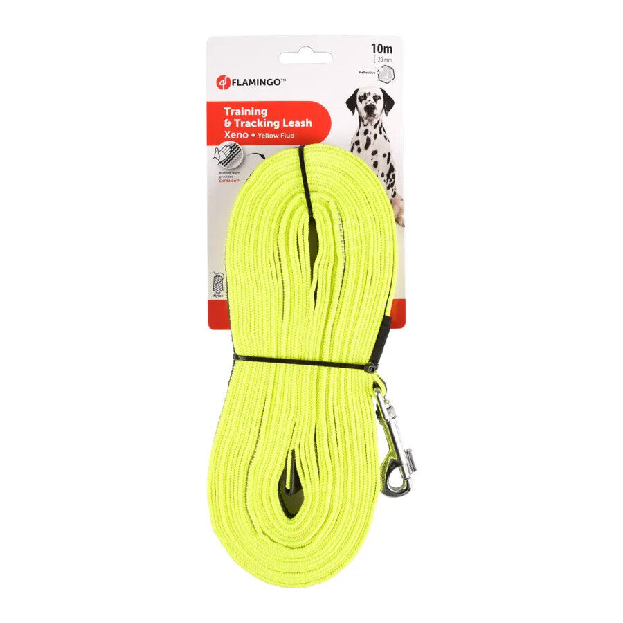 Flamingo Xeno Correa Amarilla de Entrenamiento y Rastreo para perros thumbnail