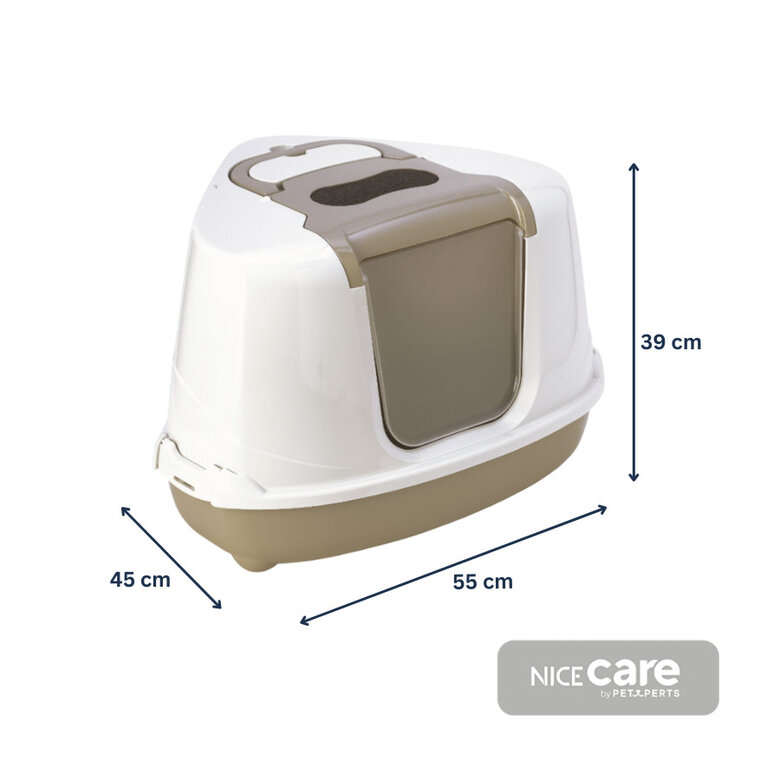 Nice Care Arenero Flip Corner Beige para gatos,  Imagen numero 4 Nice Care Arenero Flip Corner Beige para gatos, , large Imagen numero 4