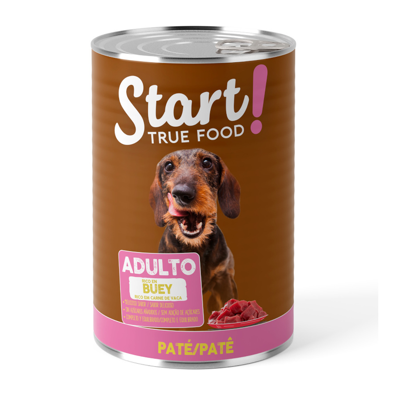 Start Adult Buey en Paté lata para perros, , large image number null