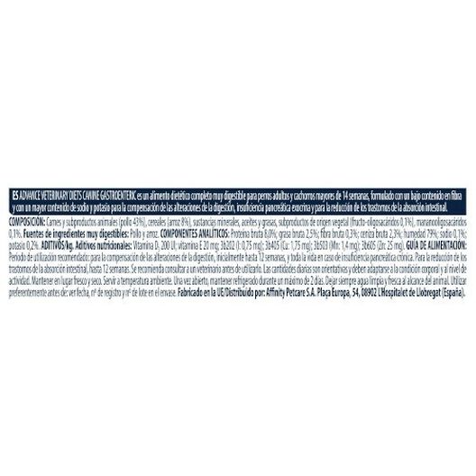 Advance Gastroenteric Pollo sobre para perros, , large image number null