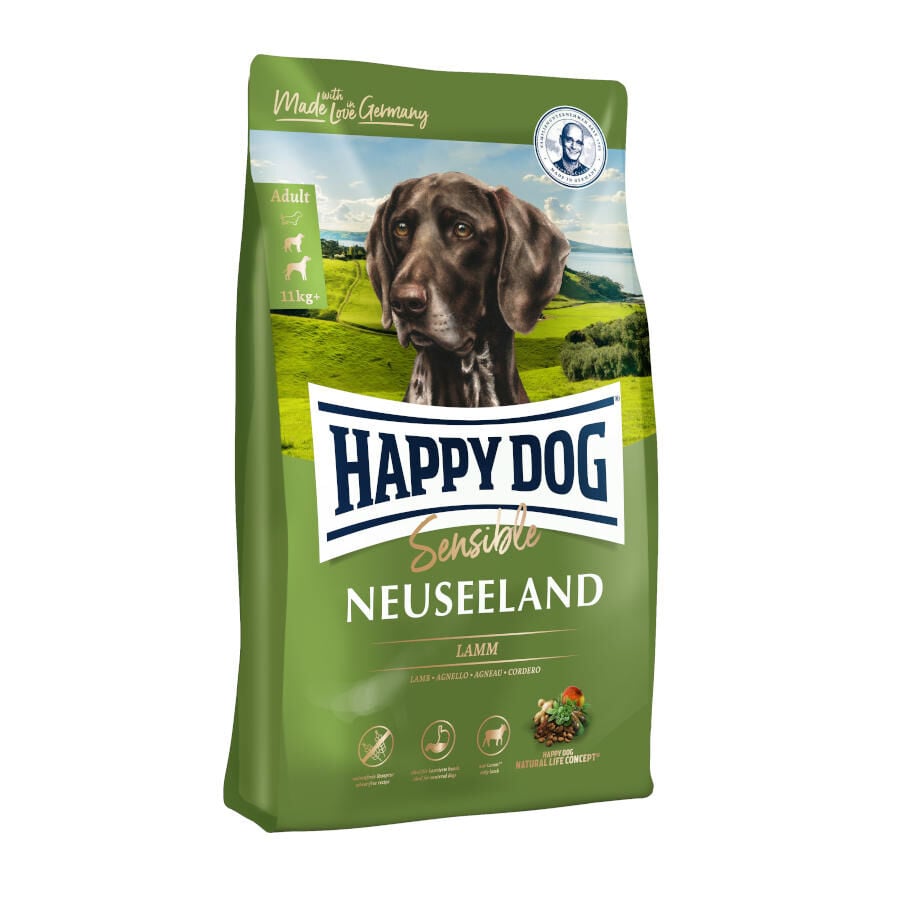 12.5 kg Happy Dog Adulto Sensible Neuseeland Cordero pienso , , large Imagen numero 1