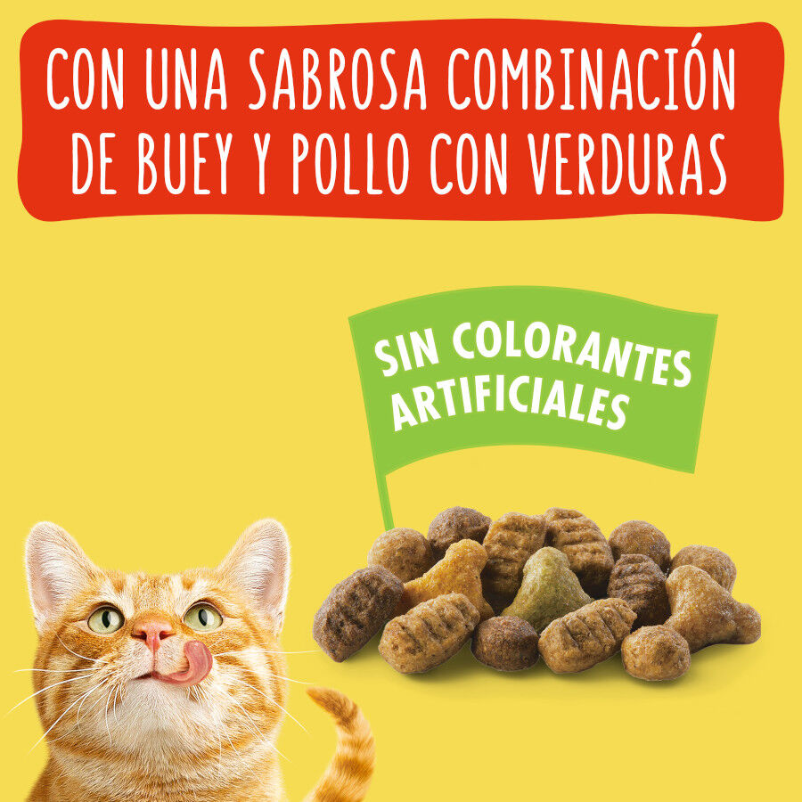 Friskies Adult Buey con Pollo y Verduras pienso para gatos thumbnail
