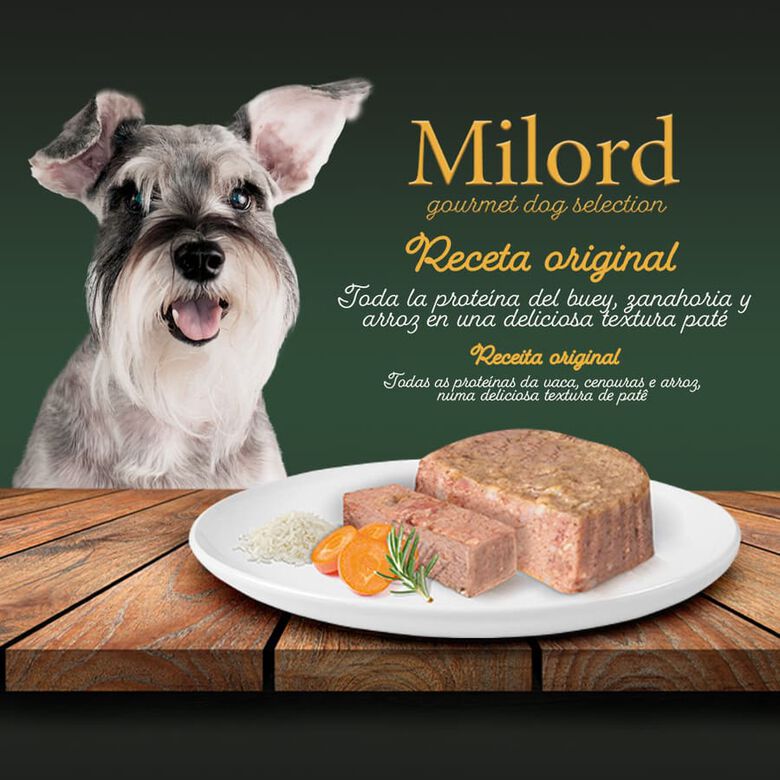 Milord Puppy Buey y Zanahorias con Arroz en paté tarrina thumbnail