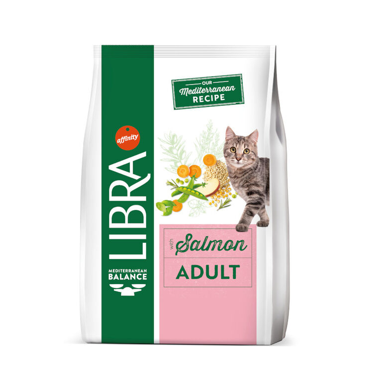 Libra Adult Salmón y Arroz pienso para gatos thumbnail