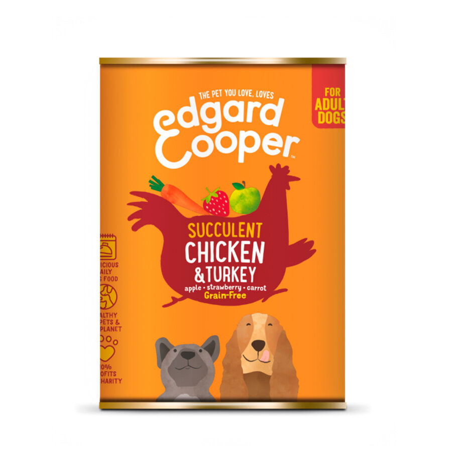 Edgard &amp; Cooper Adult Grain Free Pollo y Pavo lata para perros