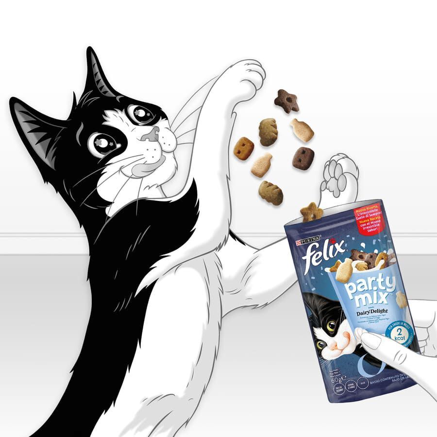 60 g Felix Party Mix Bocaditos de Leche para gatos, , large Imagen numero 4