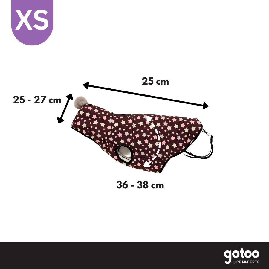 Gotoo Abrigo Estrellas con Capucha y Pomp&oacute;n para perros, , large Imagen numero 4