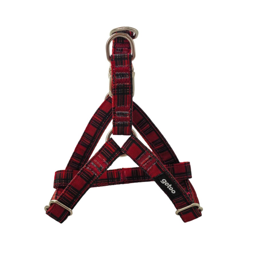 Gotoo Arn&eacute;s estampado tart&aacute;n rojo para perros, , large Imagen numero 1