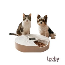 Leeby Comedero Autom&aacute;tico Programable Circular para perros y gatos