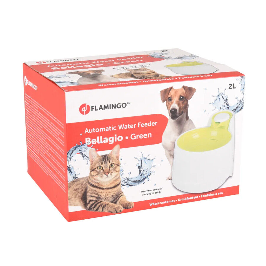 Flamingo Bellagio Bebedero Fuente Verde para perros y gatos, , large Imagen numero 2