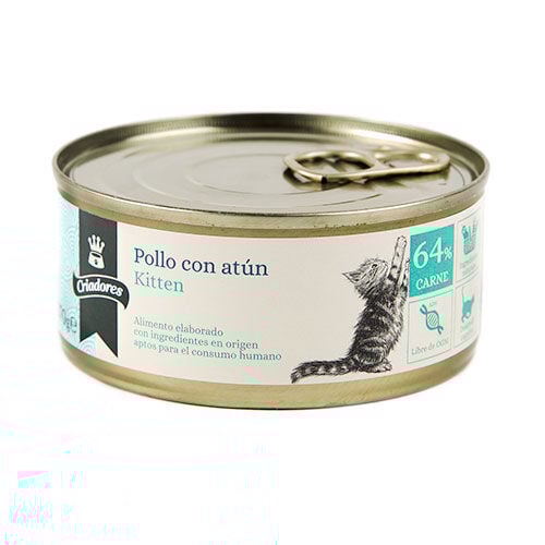 Criadores Kitten Pollo y Atún lata para gatos