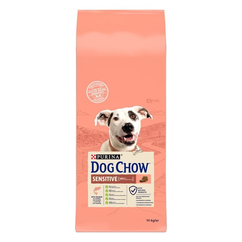 14 kg Dog Chow Sensitive Salmón pienso para perros,  Imagen numero 1 14 kg Dog Chow Sensitive Salmón pienso para perros, , large Imagen numero 1