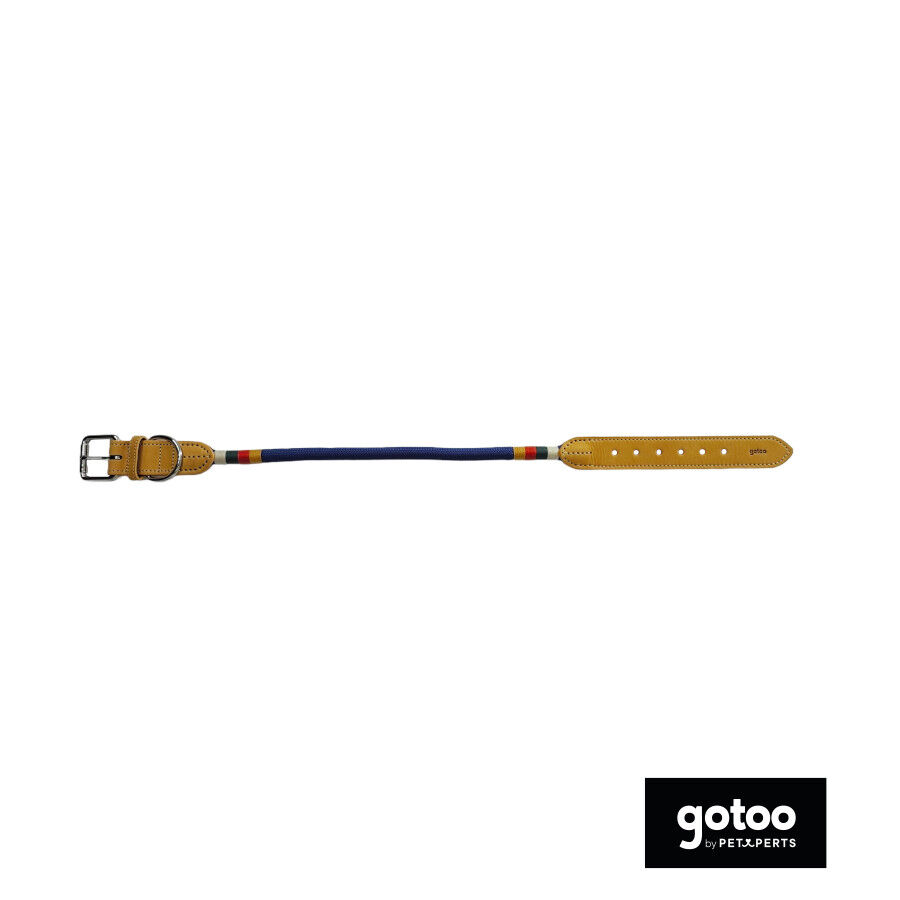 Gotoo Collar cuero azul para perros thumbnail