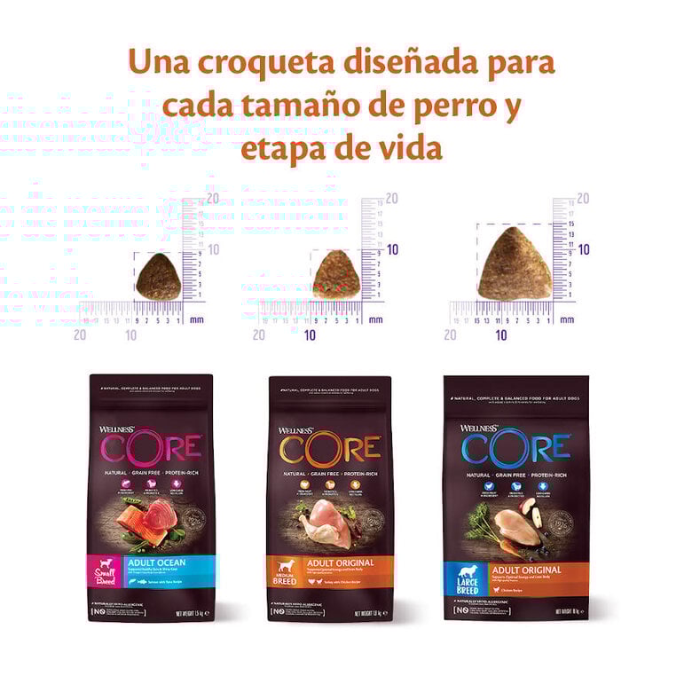 5 kg Wellness Core Adult Small Original Pavo y Pollo pienso para perros,  Imagen numero 3 5 kg Wellness Core Adult Small Original Pavo y Pollo pienso para perros, , large Imagen numero 3