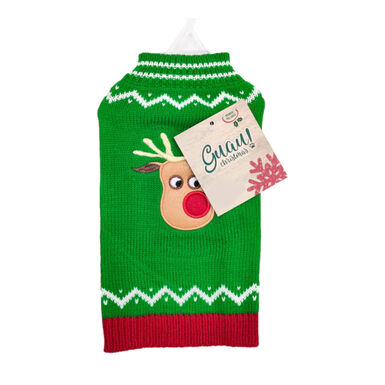 Guau Christmas Jersey de Reno Verde para perros