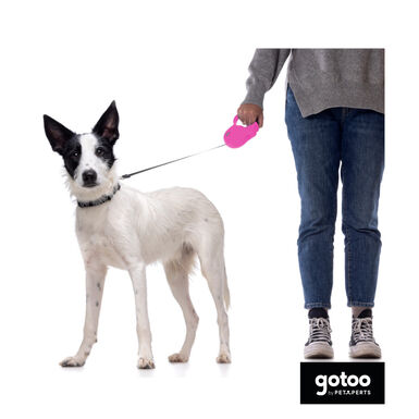 Gotoo Correa extensible rosa para perros