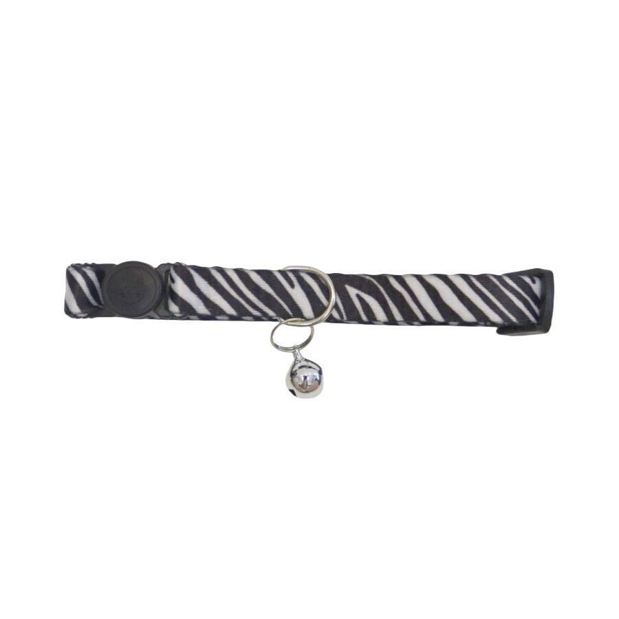 Gotoo Collar con cascabel de zebra para gatos