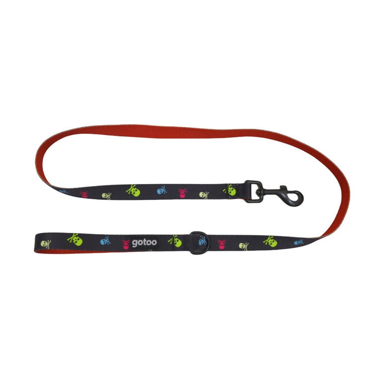 Gotoo Correa estampada calavera negro para perros,  Imagen numero 1 Gotoo Correa estampada calavera negro para perros, , large Imagen numero 1