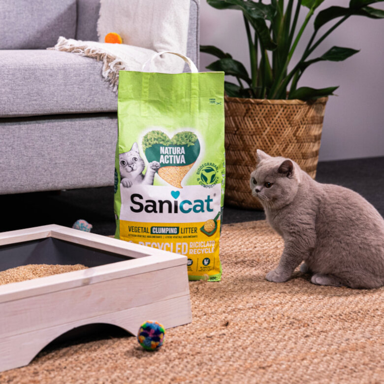 10 L Sanicat Natura Activa Recycled Arena para gatos,  Imagen numero 5 10 L Sanicat Natura Activa Recycled Arena para gatos, , large Imagen numero 5