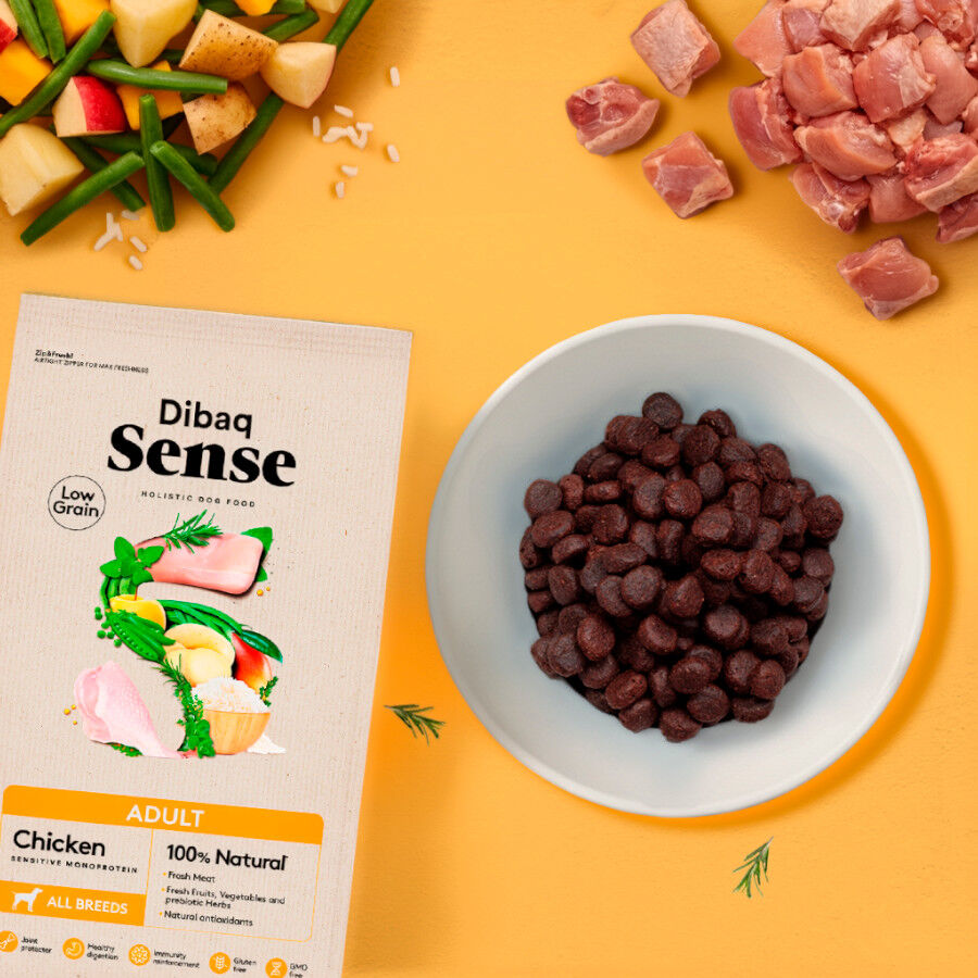 12 kg Dibaq Sense Low Grain Adult Pollo Pienso para perros, , large Imagen numero 2