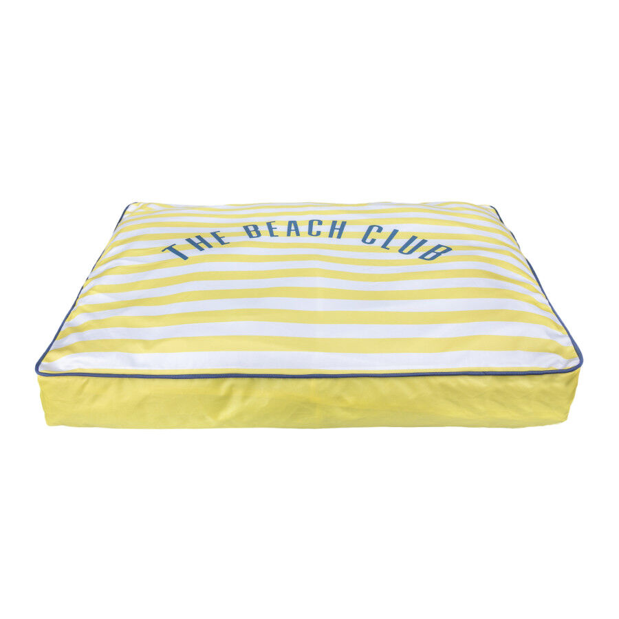 Summer Vibes Cama Coj&iacute;n Amarillo y Blanco para perros, , large Imagen numero 2