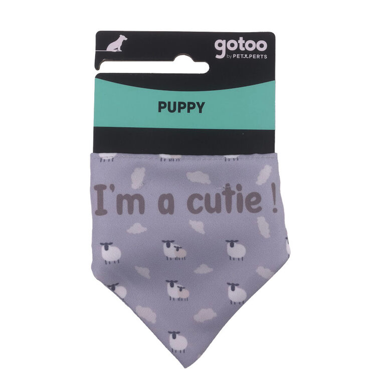 Gotoo Bandana estampada ovejitas gris para perros thumbnail
