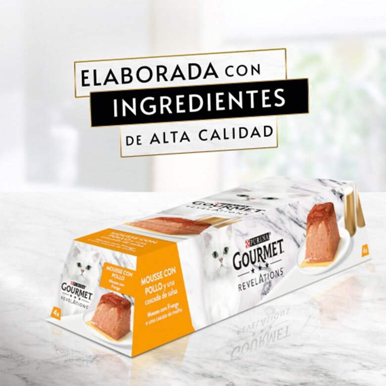 4 tarrinas x 57 g Gourmet Revelations Pollo tarrinas en mousse para gatos,  Imagen numero 5 4 tarrinas x 57 g Gourmet Revelations Pollo tarrinas en mousse para gatos, , large Imagen numero 5
