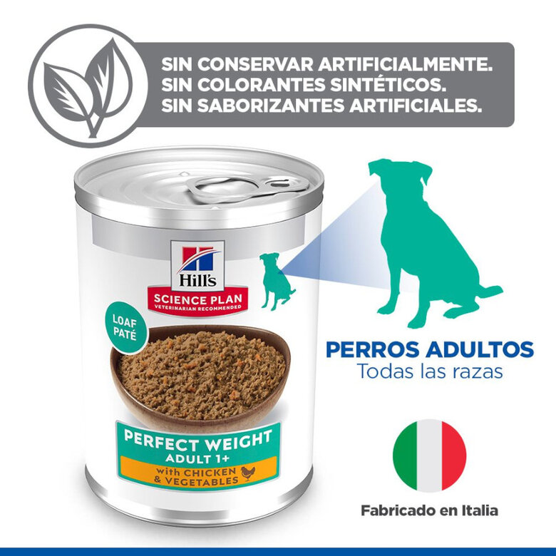 363 g Hill's Adult Perfect Weight Pollo y Vegetales lata para perros,  Imagen numero 6 363 g Hill's Adult Perfect Weight Pollo y Vegetales lata para perros, , large Imagen numero 6