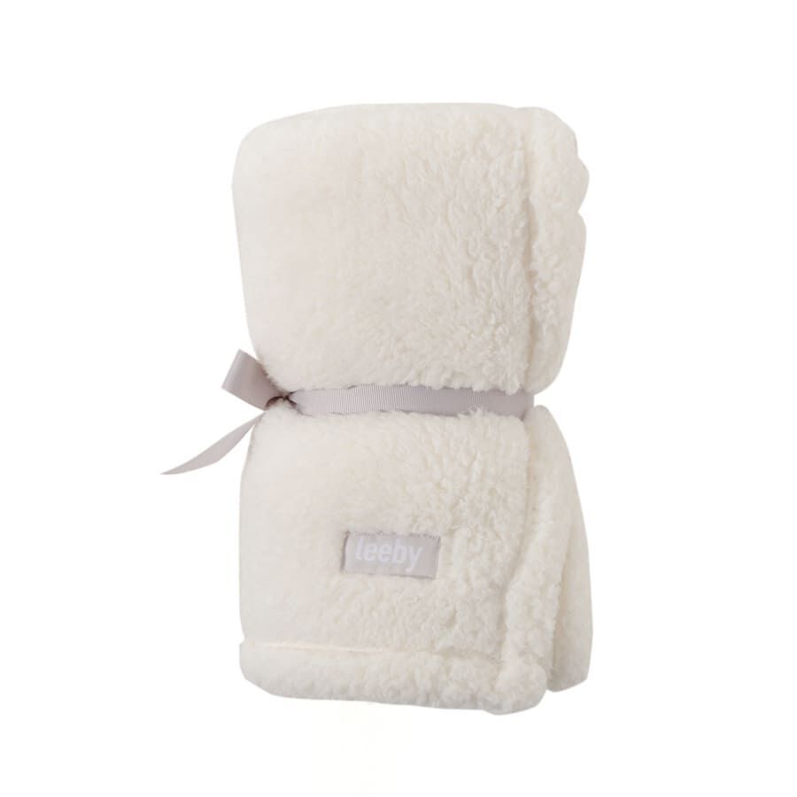 Leeby Manta Suave de Pelo Blanco para gatitos thumbnail