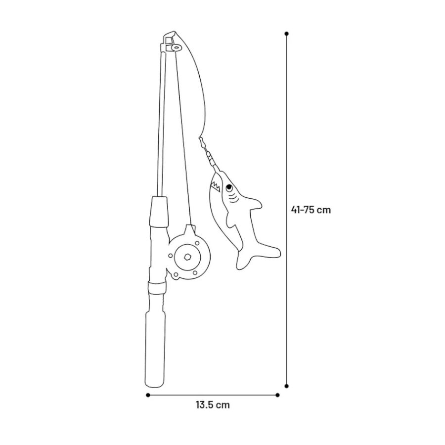 Flamingo Rodney Caña con Tiburón para gatos thumbnail