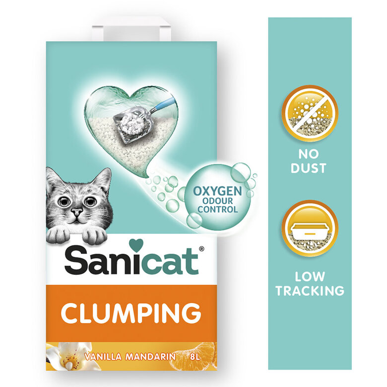 Sanicat Aglomerante Clumping Vainilla y Mandarina para gatos image number null