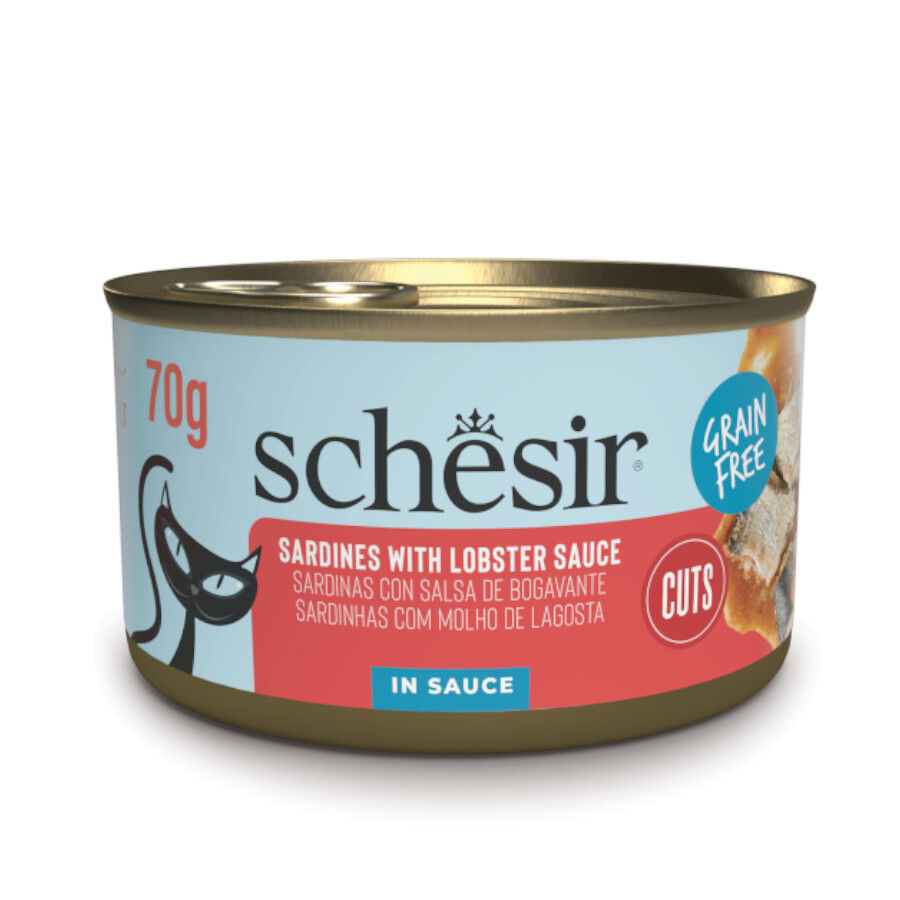 70 g Schesir Lata Sardinas y Bogavante en salsa para gatos, , large Imagen numero 1