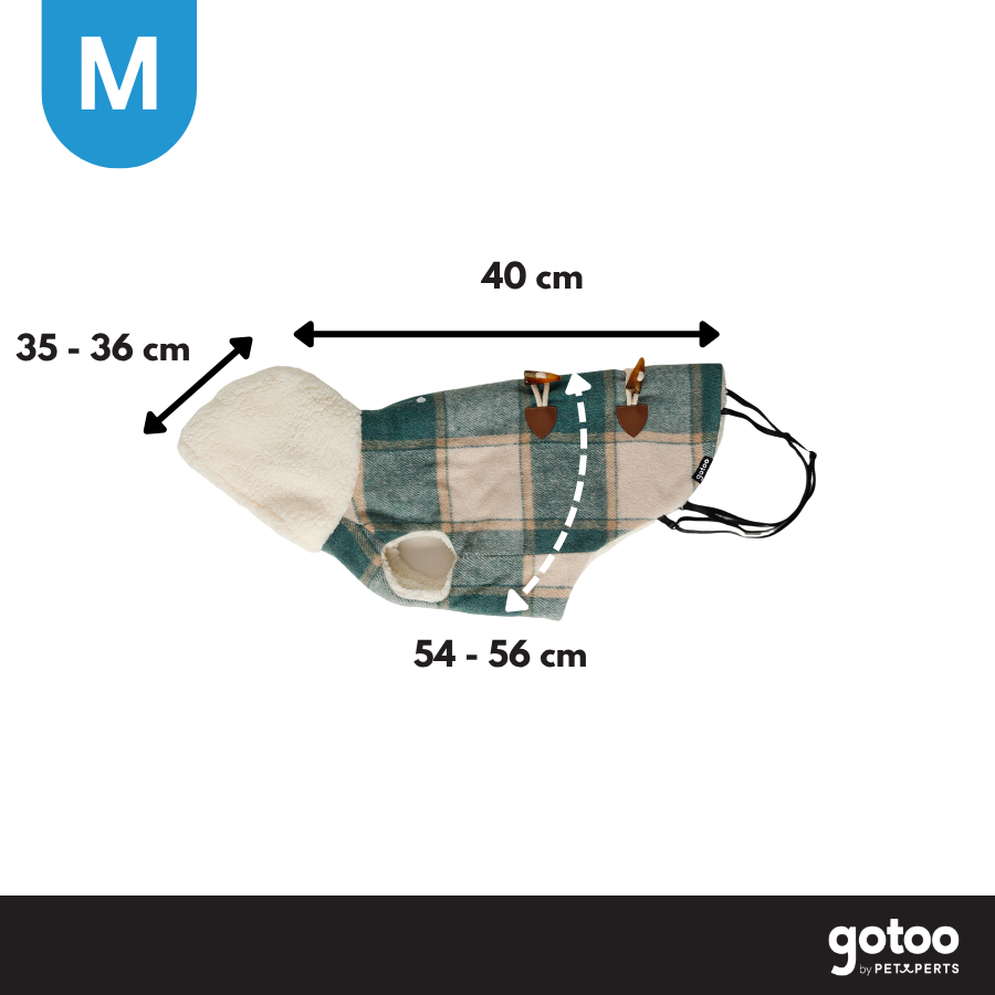 Gotoo Abrigo Tart&aacute;n con Capucha para perros, , large Imagen numero 4