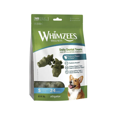 Whimzees Snacks Dentales Cocodrilo para perros de razas pequeñas