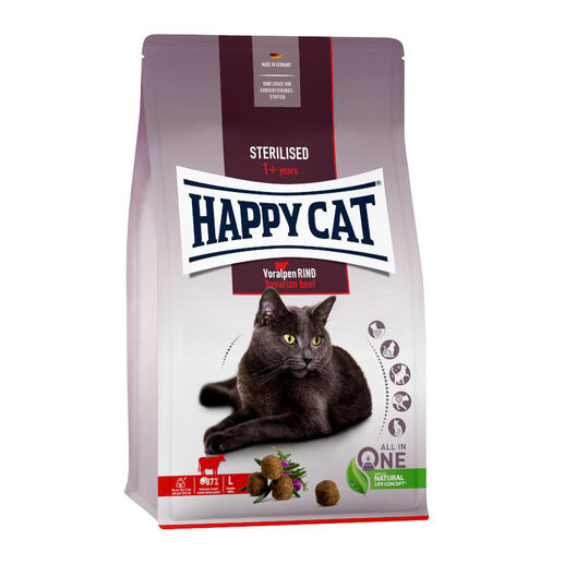 Happy Cat Adult Sterilised Bavarian Beef pienso, , large image number null